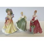 3 Royal Doulton Lady figures to include. Alexandra, Fair Lady and Katie.