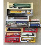 A collection of 13 assorted lorries, all boxed. To include Iveco and Hess.