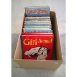 A box of vintage girls annuals c1950s to include Girl annuals #2 & #5.