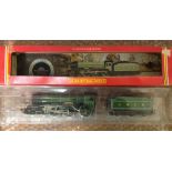 A boxed Hornby OO gauge LNER 4-6-0 lcomotive class B17 'Manchester United' & tender.