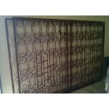 2 wrought iron ornate fencing panels. 162 x 240cm.