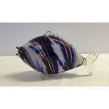 A Murano glass round fish.