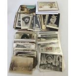 A quantity of vintage postcards & photographs to include Military & Naval.