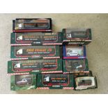 A collection of 10 Corgi Eddie Stobart vehicles to include fork lift and express haulage truck.