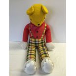 A very large Rupert Bear teddy measuring approx 125cm long.