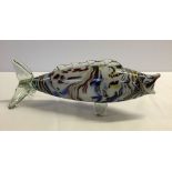 A Murano coloured glass fish.