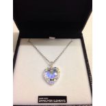 Warren James pendant necklace made with Swarovski elements, as new in original box with label.