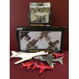 A collection of toy model aircraft to include a boxed set of Corgi Fighting Machines.