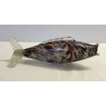 A Murano coloured glass fish.