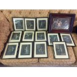 A quantity of framed & glazed prints to include: 'Cries of London' ballet dancers.