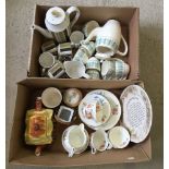 A box of mixed ceramics to include Crescent & Sons part tea set, a Midwinter coffee set "Queensbury"