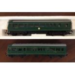 A Hornby OO gauge BR green diesel loco M79079 and matching end loco M79632 both route A7.