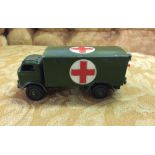 A Dinky military ambulance unboxed.