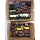 2 boxes of OO gauge trucks & wagons (approx 32).