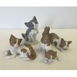 4 boxed Lladro cats. Numbers: 05091, 05112, 05113 & 05114.