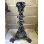 Heavy cast iron ornate table pedestal 68cm tall.
