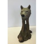 J.H. Boone Earthsong figure 'Driftwood Wolf', limited edition with certificate.