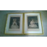 2 Victorian prints of children in modern gold frames. Frame size 63 x 50cm.