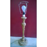A vintage gilt table lamp.