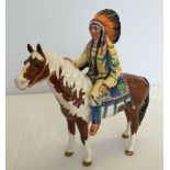 Beswick figure of a native American Indian Chief on horseback #1391. Height approx 22cm.