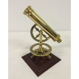 A reproduction brass telescope. A commemorative piece from 'The Discovery of America' seires 1492-