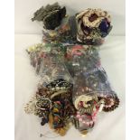 4 bags of modern costume jewellery. Total weight approx 8kg.