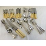 A set of vintage A.E.Poston, Lonsdale silver plated cutlery (6 place setting comprising 1 x