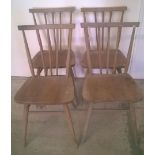 4 stick back chairs (stripped) - possibly Ercol