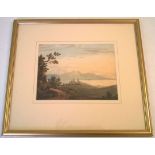 Attributed to J. Varley watercolour. Unsigned in modern frame. 'J. Varley Figures in a View on old