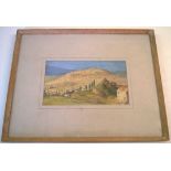 Michael Brockway watercolour - Orvieto. Signed MB. Artist's name and title on verso. 12 x 20cm F&G