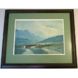 Douglas Alexander (1871-1945) watercolour landscape of Connemara. 36 x 51cm framed & glazed.