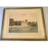 W. Hills watercolour of St. Ives, Cambridgeshire. Signed and dated 1953. 26 x 36cm F&G