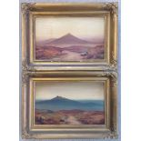 J.H. Tongue - A pair of late 19th/early 20th century oil on canvas paintings of mountain scenes.