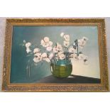 Early 20th century oil on canvas still life of flowers. Signed L. Donckers. Dutch or Flemish school.