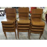 12 light wood childrens school chairs