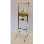 A 19th century brass spirit kettle & stand.