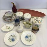 A quantity of small ceramic items to include Poole, Wedgewood and Royal Doulton.