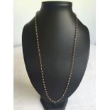 9ct gold 24" belcher chain, Weight approx 8.6g