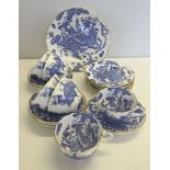 A Royal Worcester tea set comprising sandwich plate, 6 side plates, 5 saucers and 6 cups -