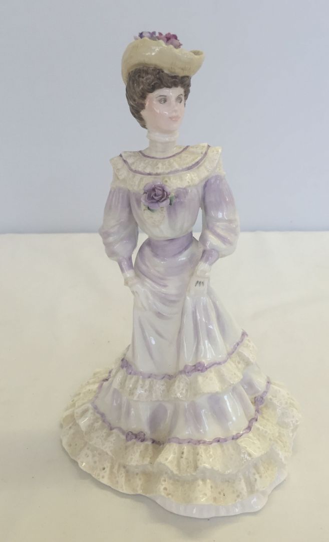 A Coalport Golden Age series, large figurine "Louisa at Ascot".