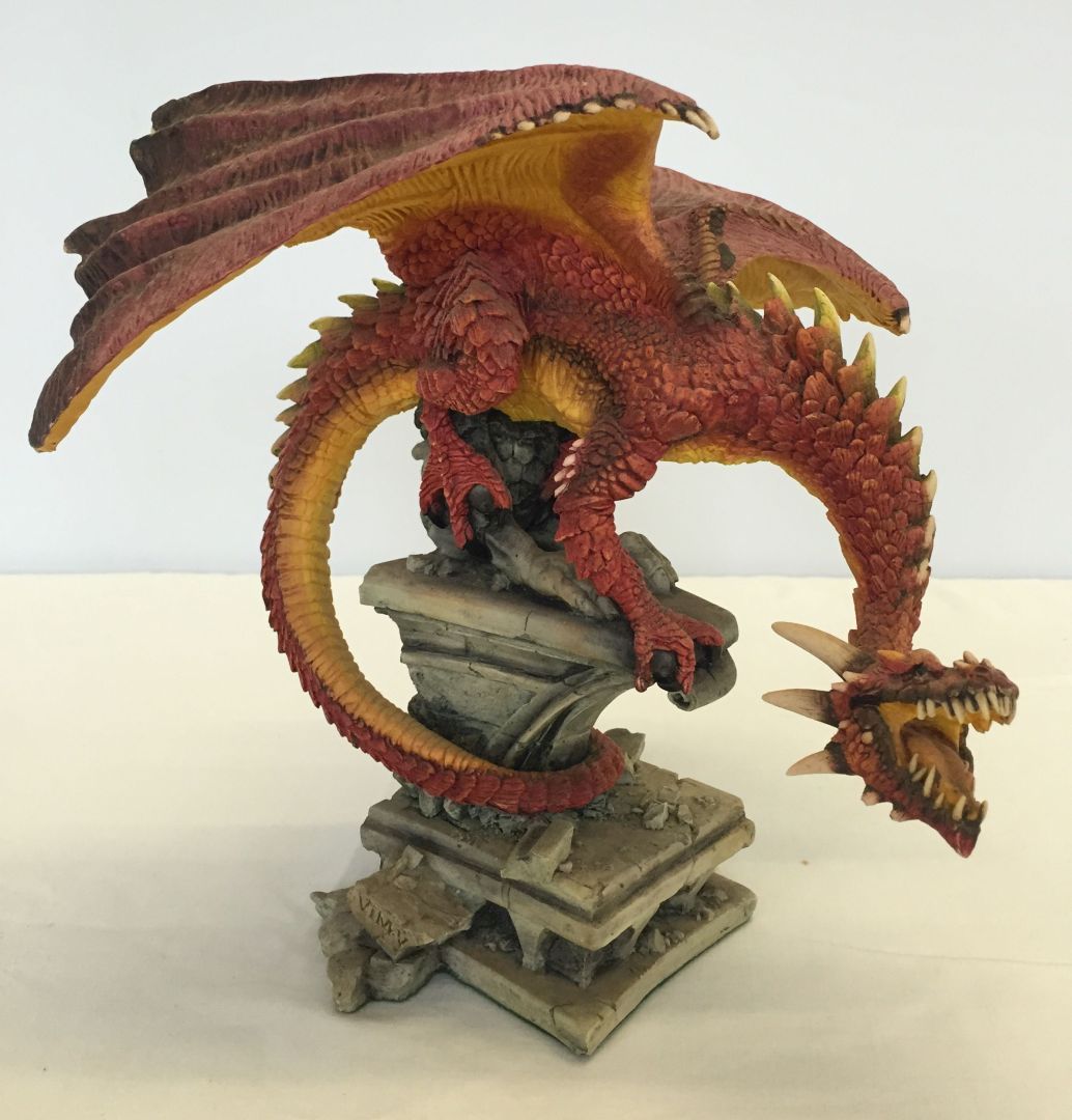 Limited edition "Malgromoth" dragon figure by Enchantica with certificate. Approx 24cm tall