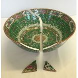 A large Chinese bowl (a/f) in need of restoration.37cm diameter