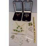 A small quantity of costume jewellery to include earrings/pendant necklace sets in original boxes.