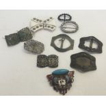 A small collection of vintage buckles.