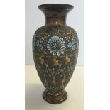 A Doulton Slaters Patent vase 30cm tall.