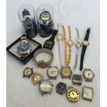 A collection of vintage and new watches.