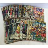 Approx 80 Iron Man comic books, mostly 1980s. Published by Marvel Comics.