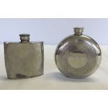 2 boxed pewter hip flasks.