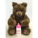 A Fur Real Friends Luv Cubs baby brown bear interactive toy with bottle by Tiger. Excellent