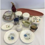 A quantity of small ceramic items to include Poole, Wedgwood and Royal Doulton.